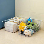 Slideep Farmhouse Freezer Baskets Organizer Storage Bins Large Organizer Baskets for Storage, Office, Bathroom, Pantry Organization Storage Bins Rack with Handles 6 Pack - Image 6