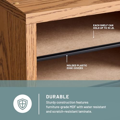 Safco Literature Organizer, 36 Compartments, Office and Classroom Mailbox with Adjustable Shelves, Wood Paper and Mail Sorter, Medium Oak - Image 4