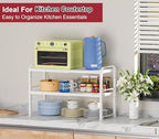 X-cosrack 12" Wide 100LBS Loading-Bearing Heavy Duty Kitchen Storage Shelf, Expandable Cabinet Shelf Organizer, Stackable Adjustable Storage Shelves for Kitchen Cabinet Cupboard Pantry Counter - Image 6