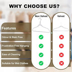 Quality Children's Plastic Non Velvet Non-Flocked Thin Compact Hangers Swivel Hook for Shirts Blouse Coats (White, 240) - Image 4