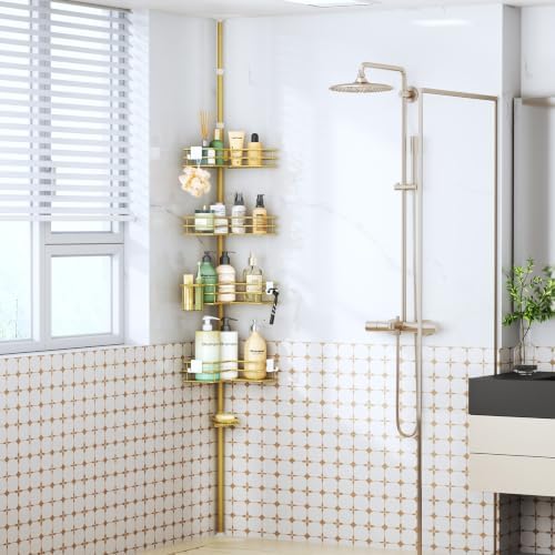 HapiRm Corner Shower Caddy Shelves - Shower Rack with Toothbrush Holder - Image 7