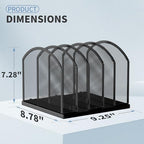 2 Pack Gawerk 5-Section Vertical Desktop Organizer, 5-Section Mesh File Folder Stand Sorter for Office Home Classroom Organization, Black - Image 2