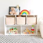 NaturalCozy Storage Cubes 9”x9”x7”Cotton Rope Woven Baskets for Organizing 3-Pack | 9 Inch Cube Storage Bin | Small Basket for Shelf Nursery, Pantry, Decorative Plant, Bathroom Closet, Toy Gift - Image 3