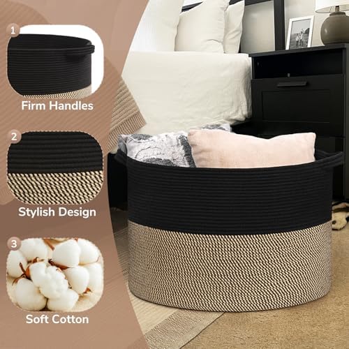 Goodpick 115L Extra Large Storage Basket for Blankets Toys for Nusery Room - Image 5