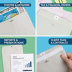 Blue Summit Supplies 100 10" x 13" Gray Kraft Clasp Envelopes, Gummed - Image 4