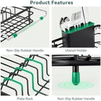 TOOLF in Sink Dish Drying Racks, Large Dish Drainer with Utensil Holder - Image 5