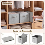 GRANNY SAYS Closet Storage Bins with Handles, Gray, Extra Large, 3-Pack - Image 5
