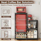 MAJALiS Mini Fridge Microwave Combo Stand Cabinet Shelf with Storage Space - Image 3