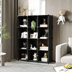 AWTATOS 12 Cube Storage Organizer, Closet Organizer Storage Shelves, Black - Image 6