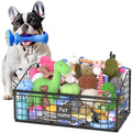 Kaiferty Indestructible Dog Toy basket, Medium Toy Box for Dogs,Pet Toy Bin Dog Metal Basket for Toys, Toy Storage Organizer, Toy Box for Living Room Area (Black) by Kaiferty