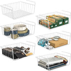 Simple Houseware 6PK Under Shelf Basket, White by SimpleHouseware