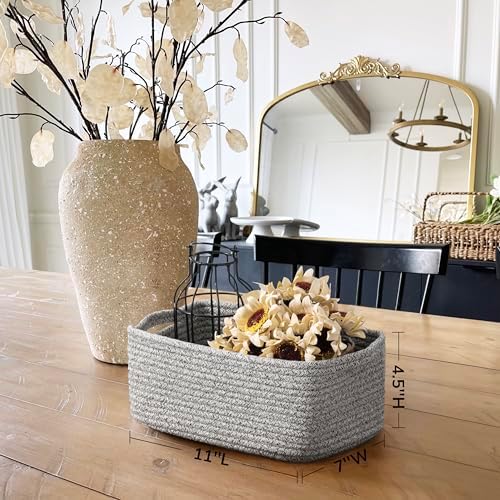 Goodpick 3-Pack Woven Baskets for Closet & Shelves, 11 x 7 x 4.5 in - Image 6