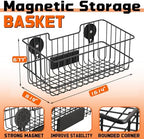 ULIBERMAGNET Magnetic Baskets, Large Capacity Metal Wire Mesh Basket Holder Organizer for Sundry Tool Storage, Magnetic Shelf for Garage, Laundry, Kitchen, Workshop, Cabinet(2 Pack) - Image 2