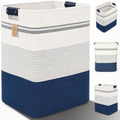 Laundry Hamper, Cotton Rope Laundry Basket with Leather Handles, 25.1-Gallon/95 L Large Clothes Hampers for Laundry, Woven Laundry Baskets for Blankets, Clothing, Bedroom, Living Room, Nursery by ARATECHOME
