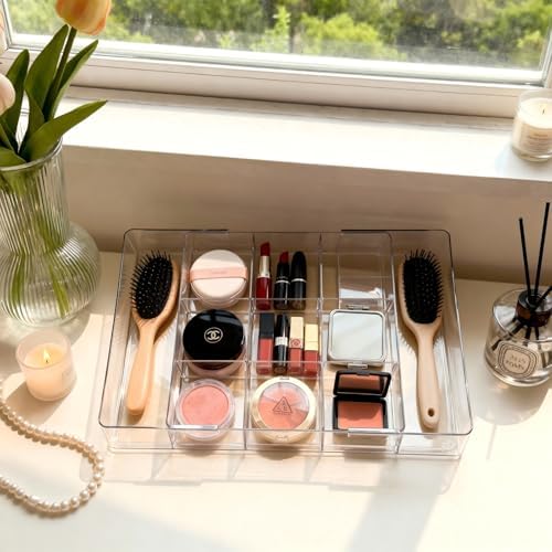 Acrylic Expandable Desk Drawer Organizer with 11 Adjustable Compartments - Image 6
