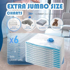 6 Pack XXL Jumbo Vacuum Storage Bags with Electric Air Pump, Space Saver Bags,Compression for Comforters and Blankets,Duvets,Pillows,Travel(47.2x35 in) - Image 2