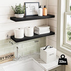 Fixwal Floating Wall Shelves for Decor (Black, Set of 2, 22Inch) - Image 3