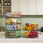 JKsmart 6-Tier XXL Stackable Wire Basket, Snack Organizer for Countertop - Image 7