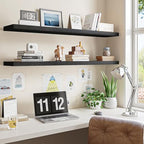 Fixwal Floating Wall Shelves for Decor (Black, Set of 2, 47.2Inch) - Image 6