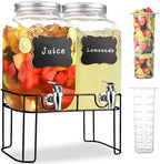 2 Gallon Glass Drink Dispensers For Parties，Lemonade Beverage Dispenser With Stand And Spigot For BBQ, Picnic, Party,Laundry Detergent Dispenser by Unknown