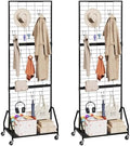 ELYKEN 2 Pack Foldable Grid Wall Panels, 5.7 x 2 FT Gridwall Display Rack by ELYKEN