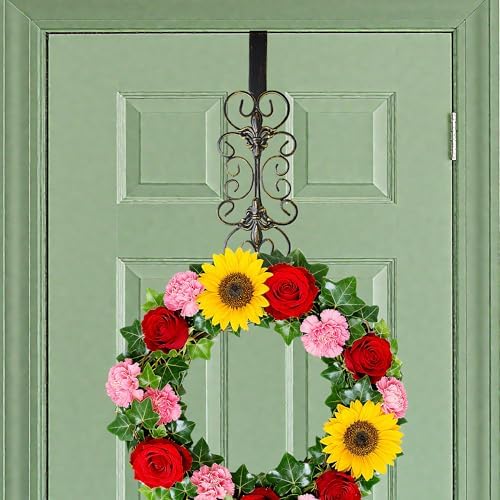 2 PCS Wreath Hangers for Front Door 15.5" Wreath Hook Over the Door - Image 2