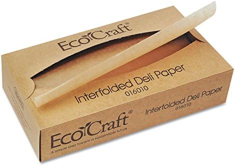 EcoCraft Interfolded Soy Wax Deli Sheets, 10 x 10.75, 500/Box, 12 Boxes/Carton by Bagcraft+Papercon