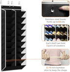 KEEPJOY 20-30 Pairs Over the Door Shoe Organizer, Mesh Hanging Shoe Rack for Door Storage with 20 Wide Deep Pockets,10-Tier Black Door Shoe Holder Fits Sneakers, Boots. - Image 5