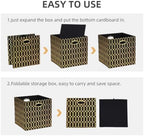 Posprica 11x11x11 Foldable Fabric Storage Cube Organizer Bins Cubby Baskets - Image 5
