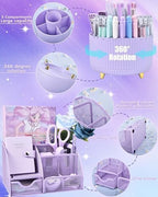 LXEVIHK Purple Desk Accessories 21-Piece Office Supplies Gift Set for Women - Image 2