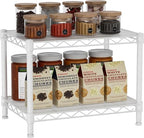 Golpart Small 2 Tier Shelves Storage Wire Shelving Unit Metal Shelf Gasket by Golpart