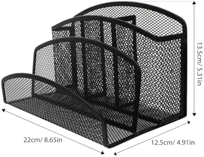 ARTIBETTER 2pcs Multi-functional Iron Mesh Desk Organizer for Efficient Filing and Desktop Storage Compact Mail Holder for Letters Receipts and Notebooks Sleek Office Supplies Organizer - Image 7