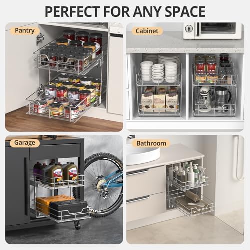 Pull Out Cabinet Organizer,14¼'' Slide Out Kitchen Organizers and Storage - Image 7