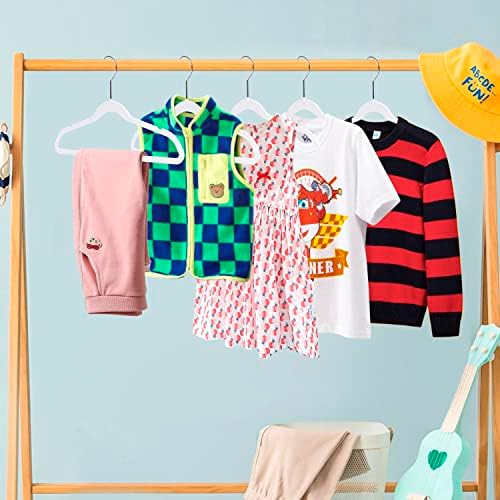 Quality Children's Plastic Non Velvet Non-Flocked Thin Compact Hangers Swivel Hook for Shirts Blouse Coats (White, 240) - Image 3