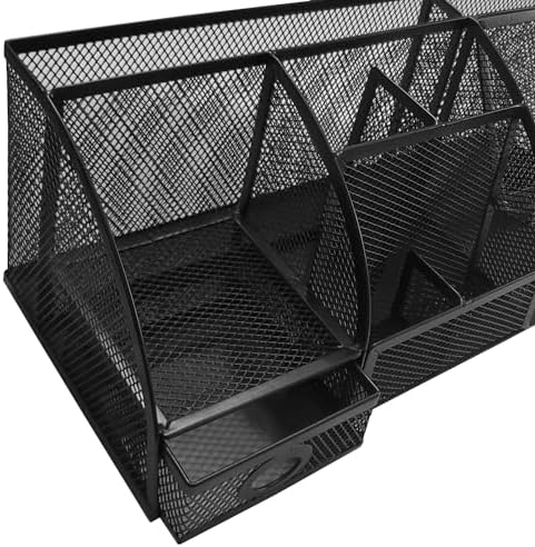 Mesh Desk Organizer Set Office Accessories - Desk Organization with multiple compartments for Desk Supplies, Desk Storage Organizer, Desktop Organizer with drawers, Desk Organizers and Accessories - Image 5