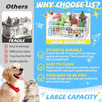 Kaiferty Indestructible Dog Toy basket, Medium Toy Box for Dogs,Pet Toy Bin Dog Metal Basket for Toys, Dog Toy Storage, Dog Storage Organizer,Dog Toy Box for Living Room Area (White) - Image 2