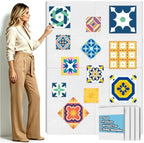BXI Quilt Design Wall, Thick Sturdy Flannel Quilters Design Board, 31.5 x 23.6 x 0.6 inches, 4 Pcs, Portable Quilting Wall Panels Hold Fabric Firmly, Sewing Quilting Supplies for Quilt Block Projects by BXI