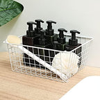 14" Upright Freezer Storage Baskets, White Wire Storage Bins Large Bakset for Freezer, Pantry, Bathroom Organizing, Set of 4 - Image 6