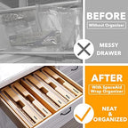 SpaceAid WrapNeat 2 in 1 Wrap Dispenser, SpaceAid Bag Storage Organizer for Kitchen Drawer, (5 Pack Set) - Image 2