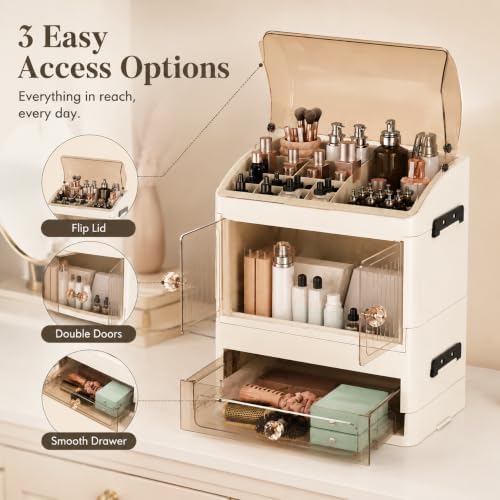 Makeup Organizer for Countertop, Skincare Storage, Bathroom Vanity - Image 4