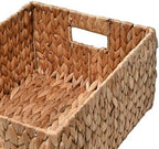 Eyely KSB1008A-2SET Nathan Rustic Minimalist Hand-Woven Hyacinth Nesting Wicker Storage Shelf Baskets with Handles, Seagrass Containers for Decoration in Living Room, Natural - Image 6