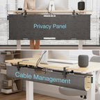 No Drill Under Desk Cable Management Tray,30" Felt Cord Organizer for Table - Image 3