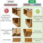 Incredinest Bamboo Drawer Organizer Bag Holder – Modular Design Zip Lock Bag Organizer Plastic Wrap Dispenser with Cutter – Baggie Organizer for Drawer with Single and Double Wrap Dispenser - Image 2
