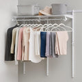 Rubbermaid Configurations Custom Closet Kit, 2-4 Ft. Adjustable Metal Wire Shelving, White Finish, Expandable Organization System, Hardware Included, for Home Closet/Pantry/Laundry/Mudroom by Rubbermaid