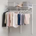 Rubbermaid Configurations Custom Closet Kit, 2-4 Ft. Adjustable Metal Wire Shelving, White Finish, Expandable Organization System, Hardware Included, for Home Closet/Pantry/Laundry/Mudroom by Rubbermaid