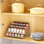 BOIVSHI Spice Organizer for Cabinet, Depth Adjustable Spicy Shelf, Gray - Image 2