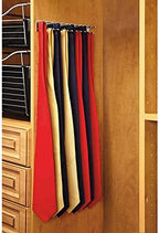 Rev-A-Shelf TRC-14CR 14-Inch Side Mount Extending Closet Tie and Belt Hanger Organization Storage Rack Holder for Up to 25 Ties, Chrome (2 Pack) - Image 5