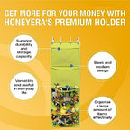 Honeyera Storage for Stuffed Animal - Over Door Organizer for Stuffies, Baby Accessories, and Toy Plush Storage/Easy Installation with Breathable Hanging Pockets (Yellow) - Image 6