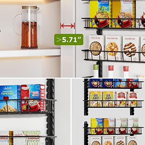 Churboro 9 Tier Over Door Pantry Organizer, 2-in-1 Adjustable Spice Rack - Image 6