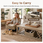 StorageWorks Large Wicker Baskets with Handles, Seagrass Basket, 1-Pack - Image 5